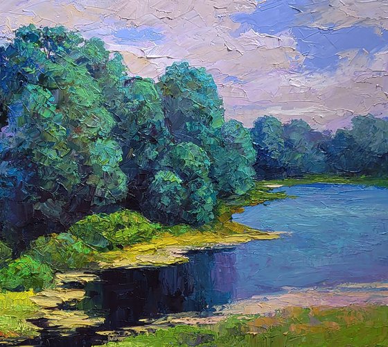 Relaxation on the River Beach