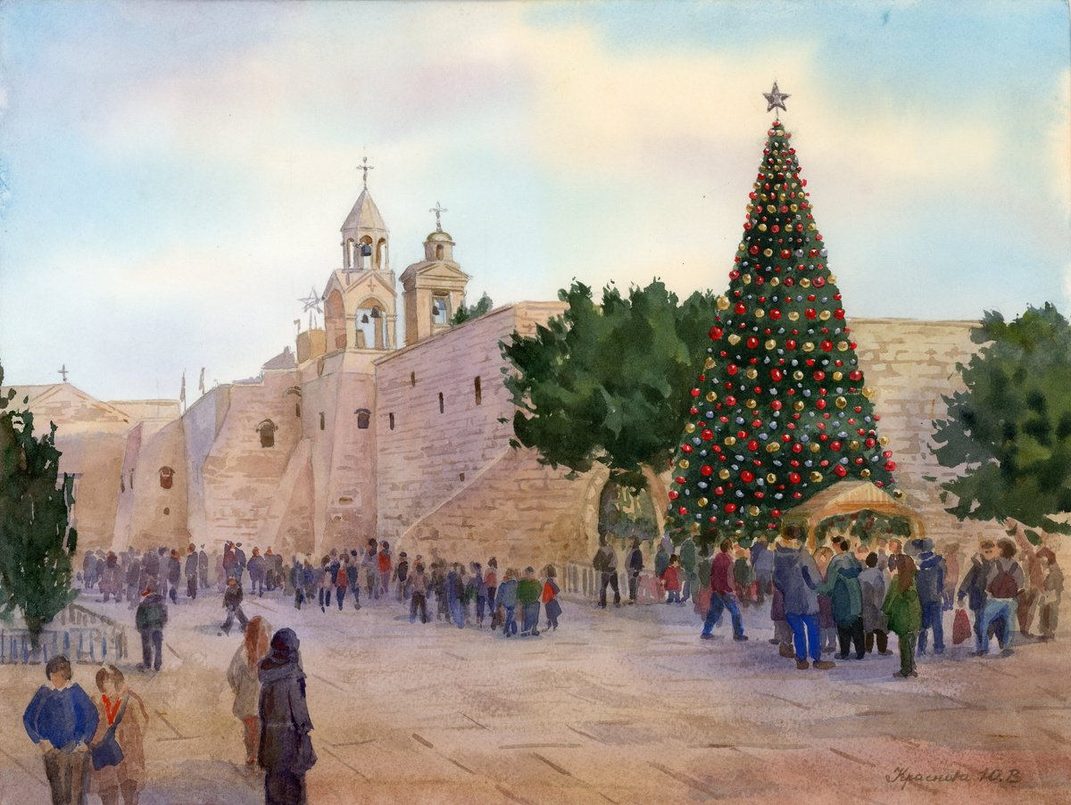 Christmas tree in Bethlehem by Yulia Krasnov