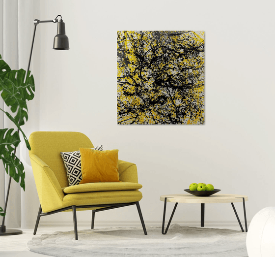 Extra large abstract artwork  (yellow)