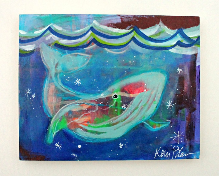 Messages From The Deep Abstract Whale Painting S Artfinder