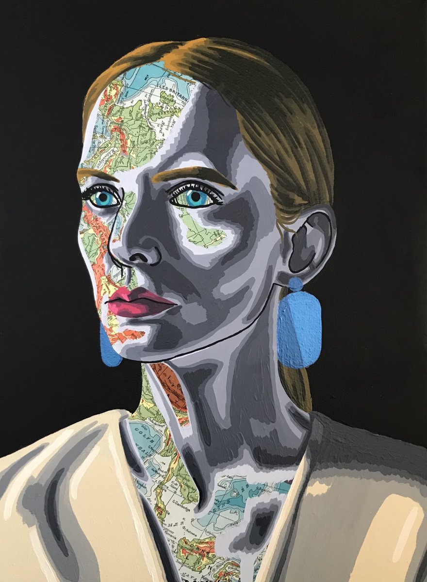 Portrait Painting By Annabelle Amory, 12 X 16, Unbreakable, Original Artwork