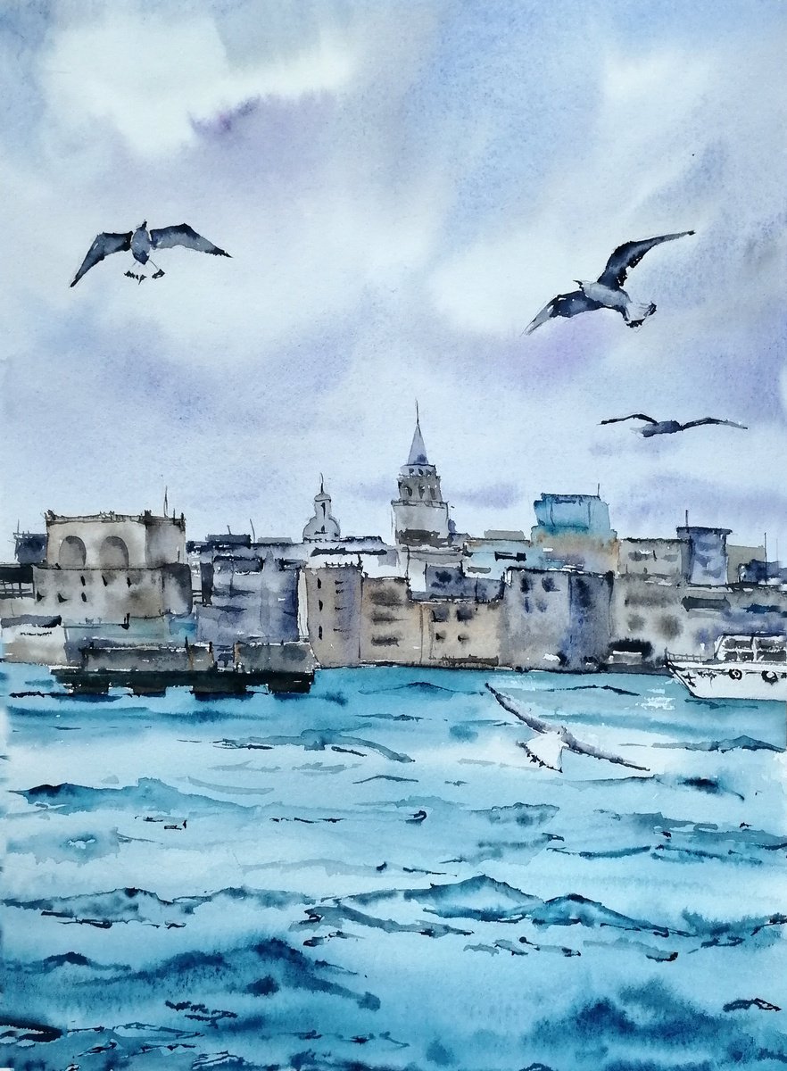 Cityscape painting by Marina Zhukova