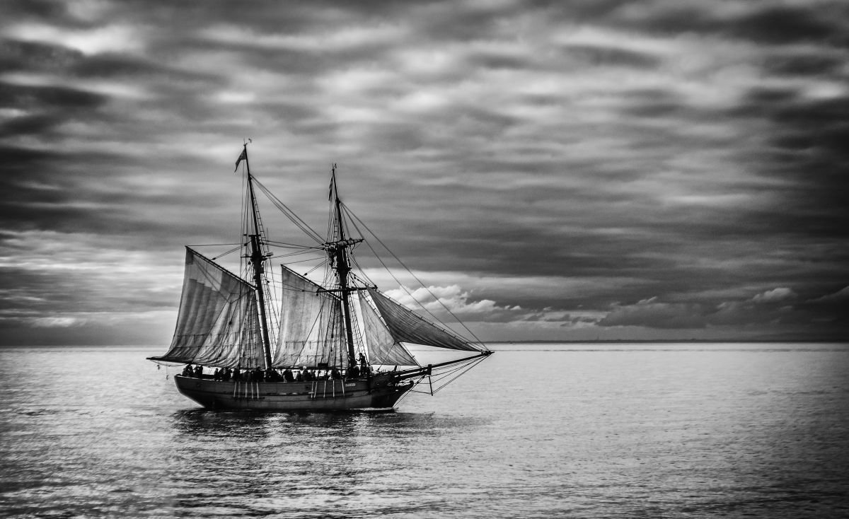 Tall ship on the bay by Michelle Williams Photography