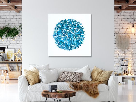 Connection, blue #28 (36"x36")