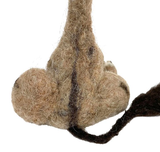 Cat NOUGATINE, felted wool