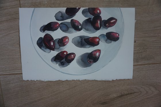 Olives on Plate