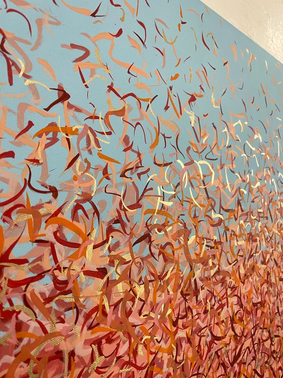 Gold Oondiri 152 x 76cm acrylic on canvas