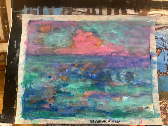 Pink cloud over Iona