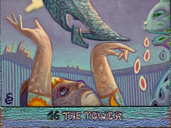 THE TOWER , MAJOR ARCANA OF THE MOON  16