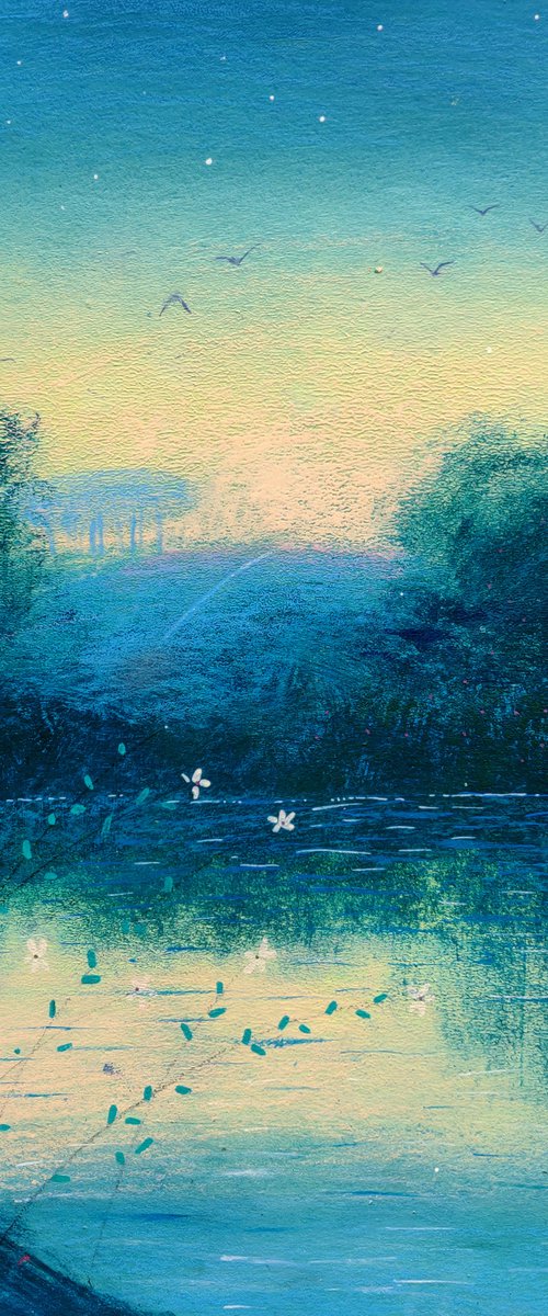 The night is young - mixed media painting by Ayna Paisley