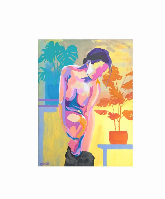 Abstract Female Nude Figure Study