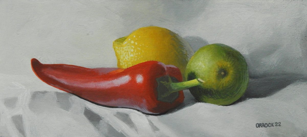 Red Pepper, Lemon & Lime by Peter Orrock