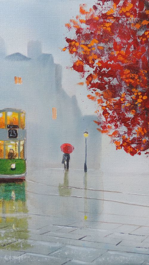 Rainy day "a moment in the rain" by Gordon Bruce