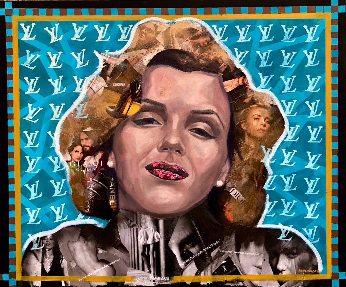 Photorealistic Portrait Painting By Stevie Nicholson, 47 X 39", Marlyn Monroe, Original Artwork