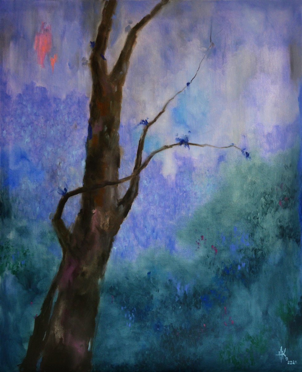 Impressionistic Landscape Oil Painting By Zhanna Kondratenko, 39 X 47", In The Arms Of Morpheus, Original Artwork