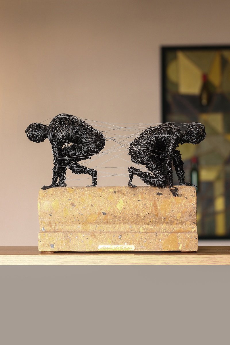 Expressive Portrait Sculpture By Karen Axikyan, 13 X 10", Contrast, Original Artwork