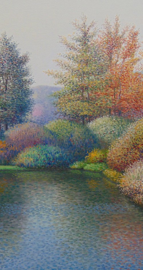 River in autumn 16"x20" by Evgeni Gordiets
