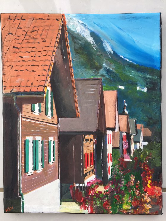 Swiss Houses In The Valley