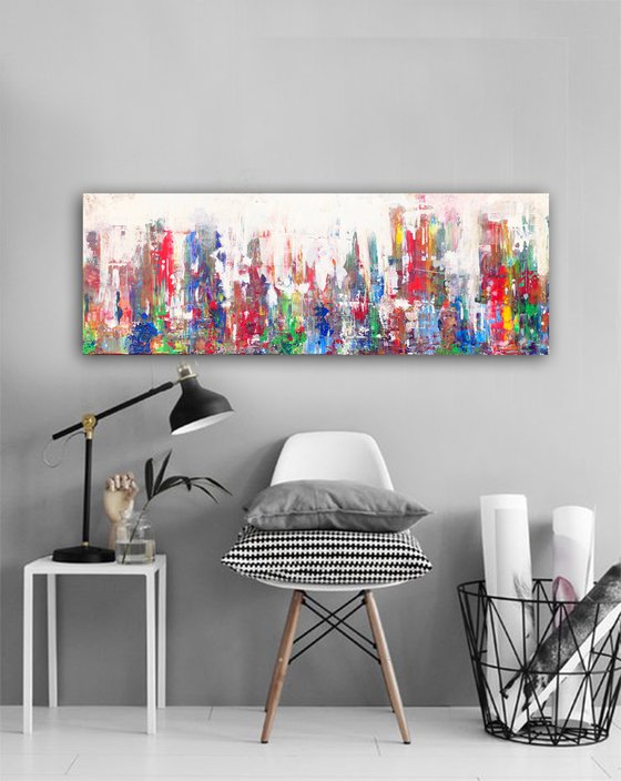 buzz of the city (150 x 50 cm) Dee Brown