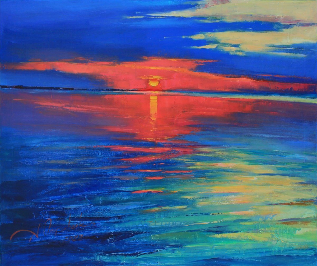 Bright sunset by Alisa Onipchenko-Cherniakovska