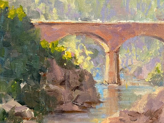 No Hands Bridge Plein Air Landscape