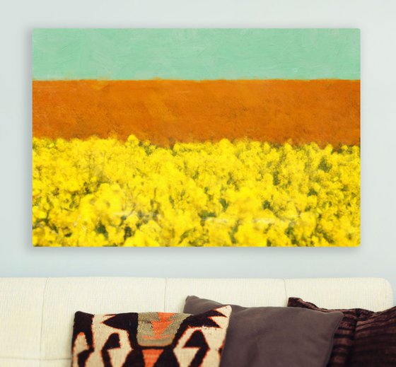 "Yellow fields" canvas gallery art ready to hang