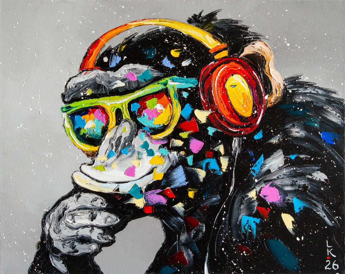 Urban And Pop Oil Painting , Djungle Vibes By Liubov Kuptsova, 20 X 16, Artwork For Sale On Artfinder