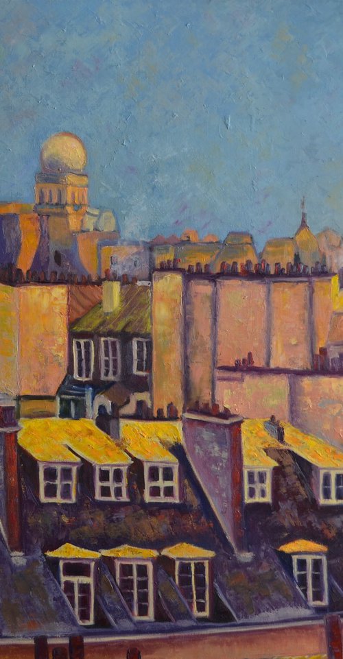 By the window - les toits de Paris by Albina Urbanek