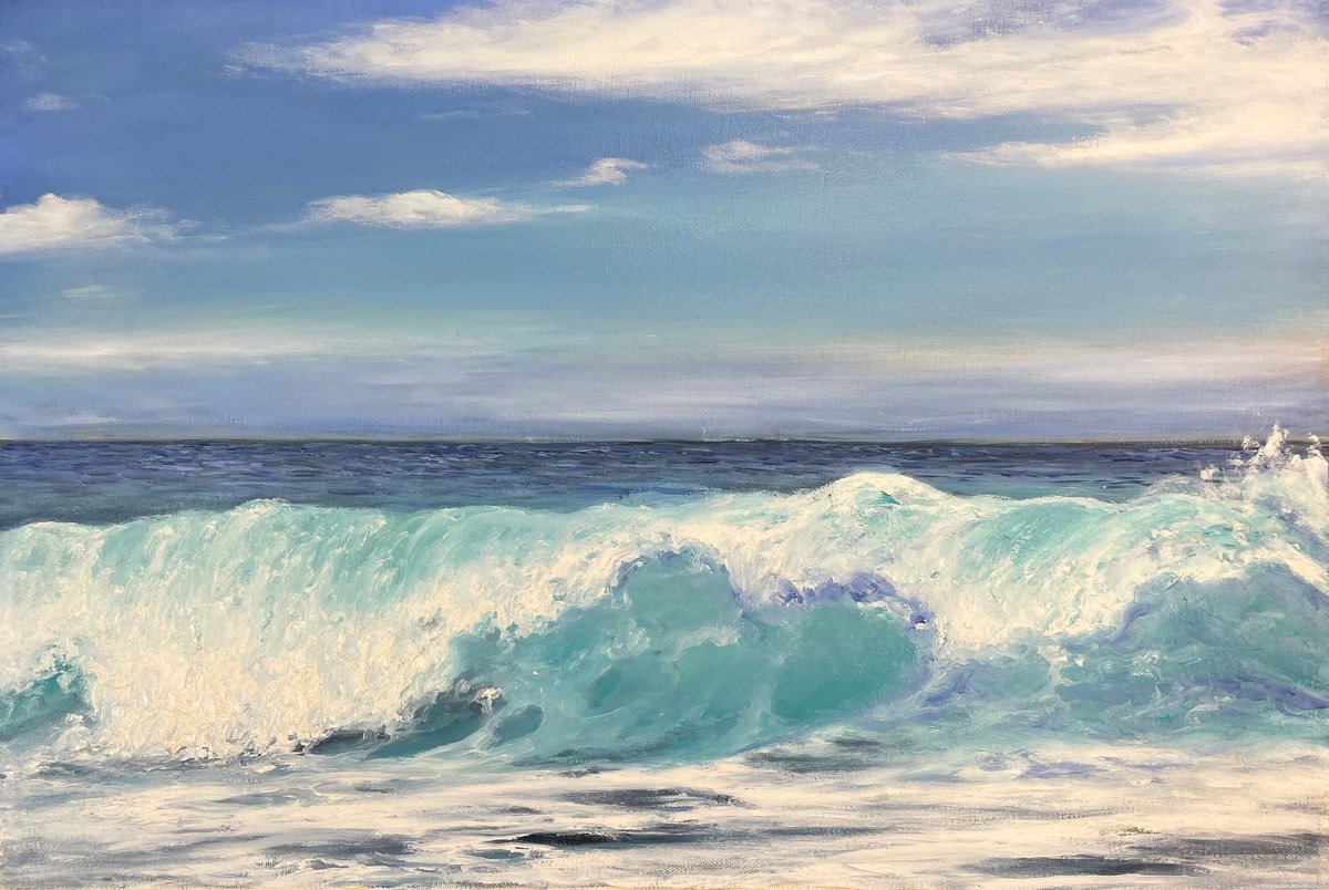 Turquoise waves II by Aflatun Israilov