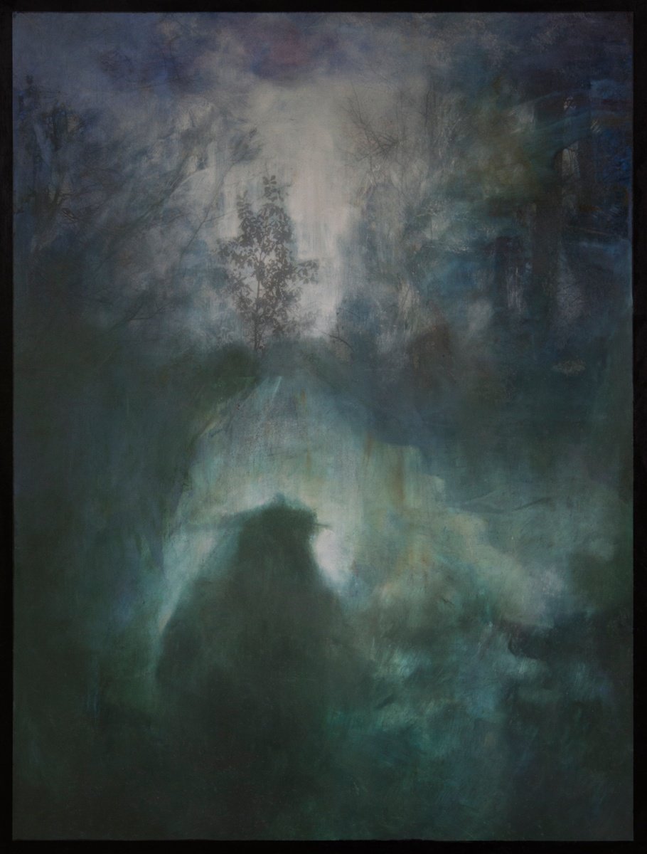 Surrealistic Landscape Oil Painting By Przemek Kret, 18 X 22", Forest Tales, Original Artwork