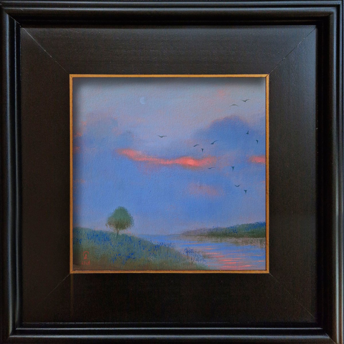 Landscape Acrylic Painting By Ayna Paisley, 14 X 14, Whispers Of The Water