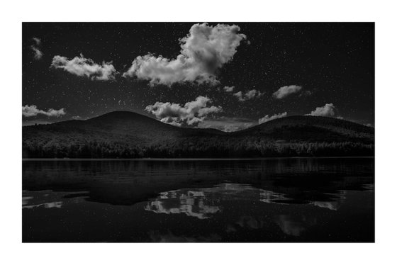 Long Lake at Night, 18 x 12"