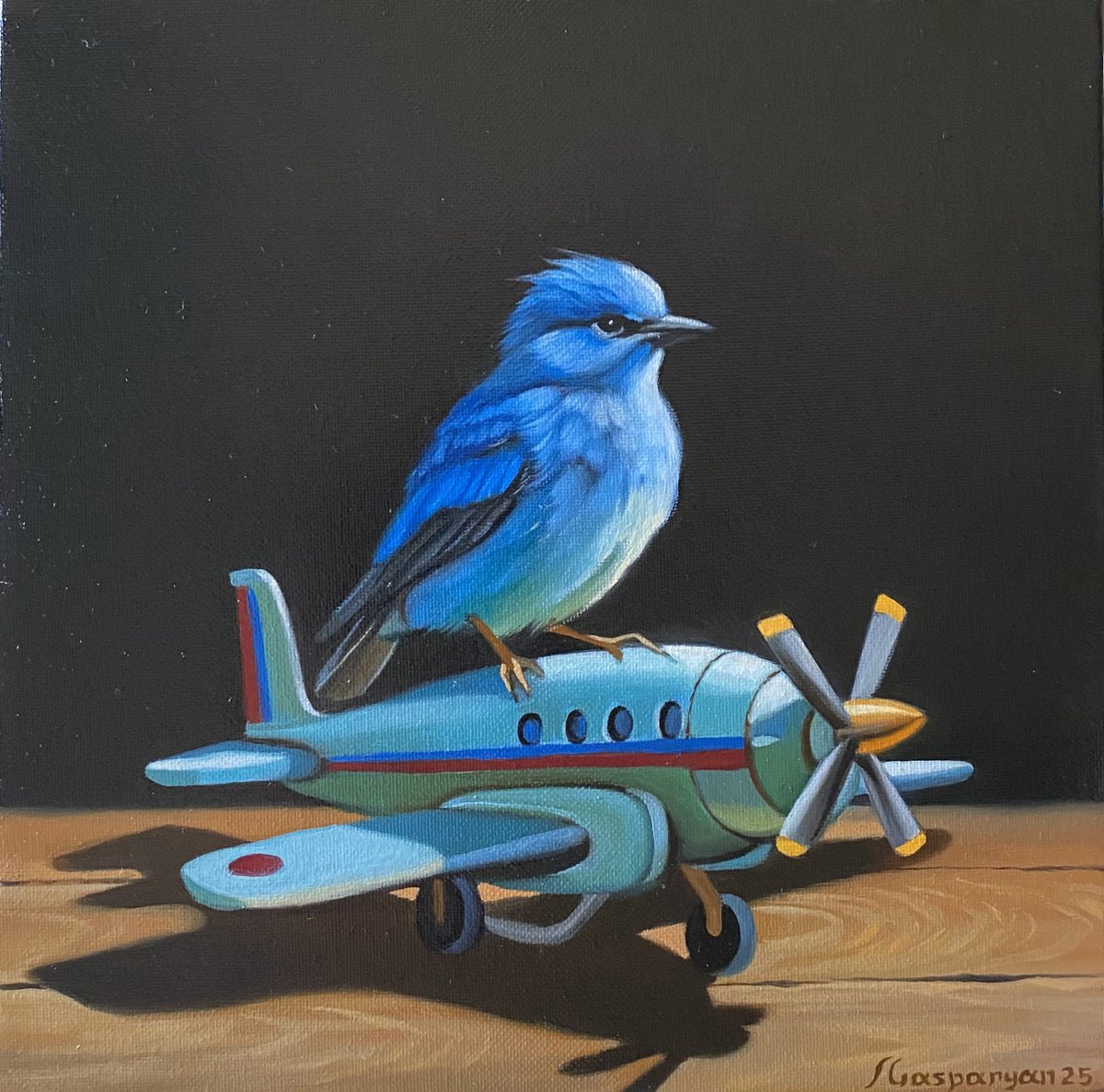 Photorealistic Still Life Oil Painting By Ara Gasparian, 8 X 8, Flight Of Dreams, Original Artwork