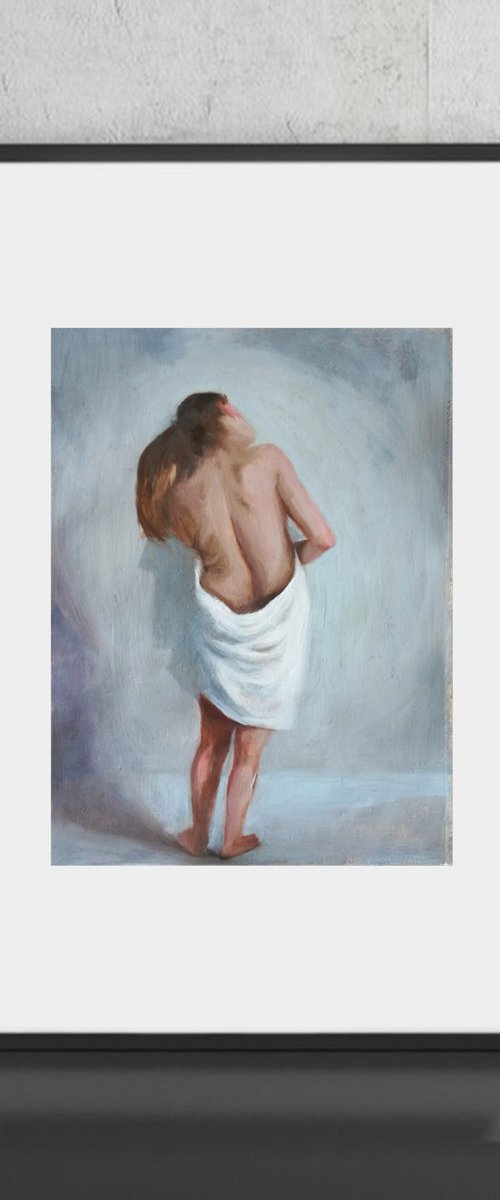 Bather in the morning light - Rituals Series by Daniela Roughsedge