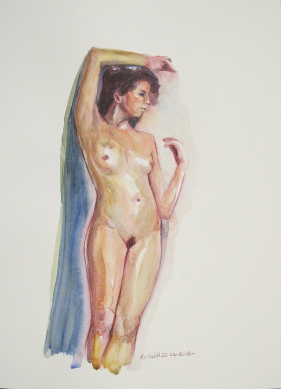 Standing female nude