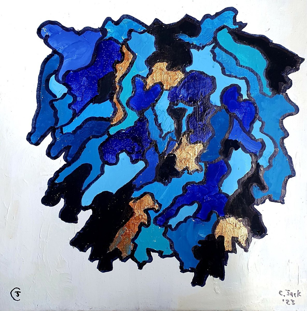 Abstract Acrylic Painting By Colin Ross Jack, 16 X 16, Grace Abstract 2, Original Artwork