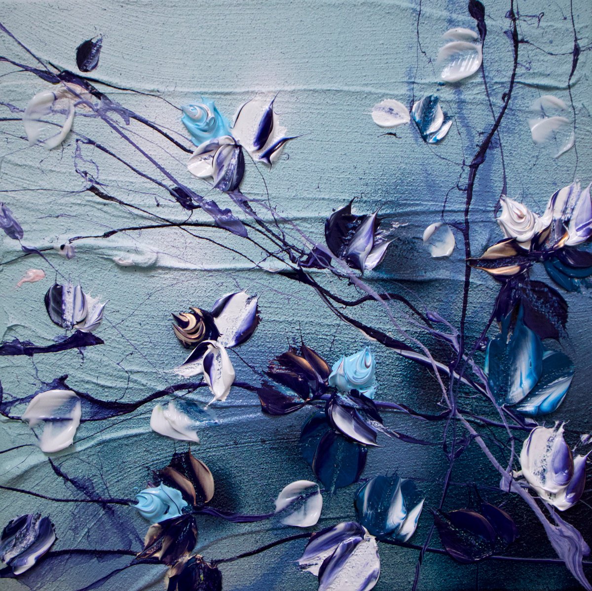 -Blue Blossoms-? Small floral art by Anastassia Skopp