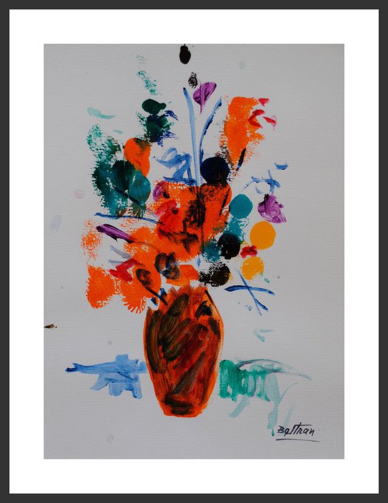 Le vase orangé/11,81 x 15,75 in.(30x40cm)/2018