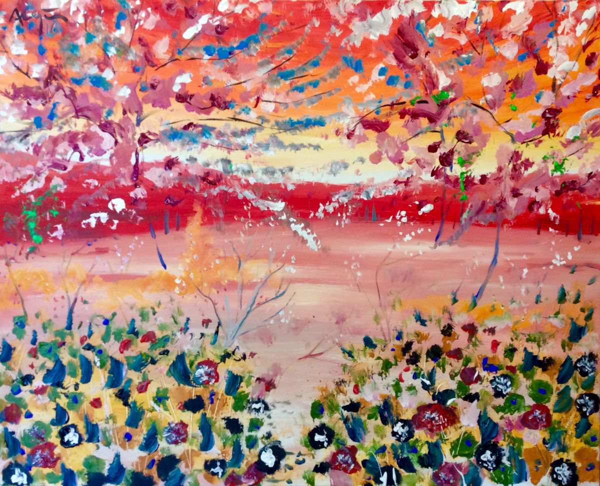 Flowers In The Valley By Alejos, 39 X 32, Artwork For Sale On Artfinder