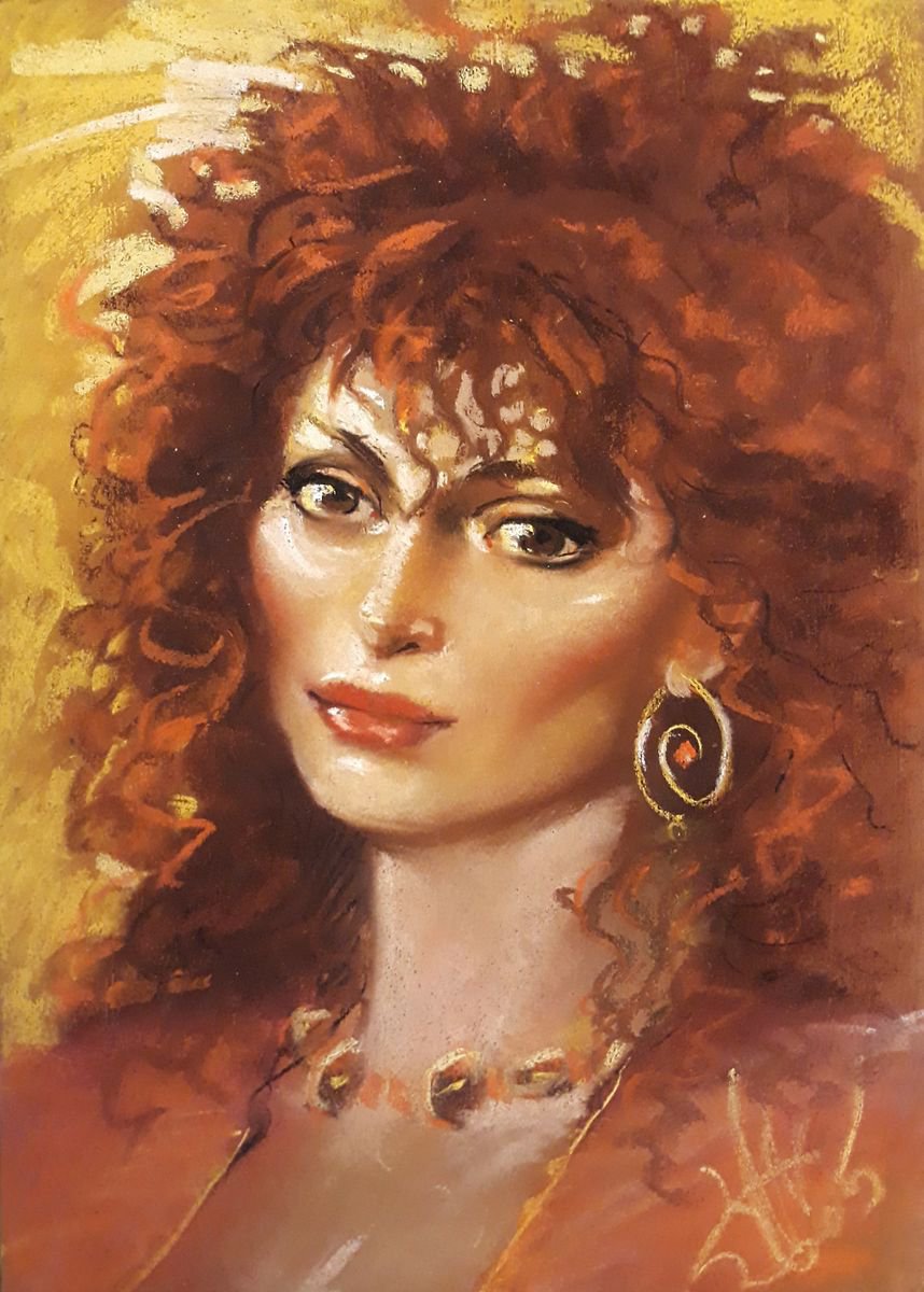 Photorealistic Portrait Pastel Drawing By Yuri Zelonuy, 12 X 16", Stranger 32, Original Artwork