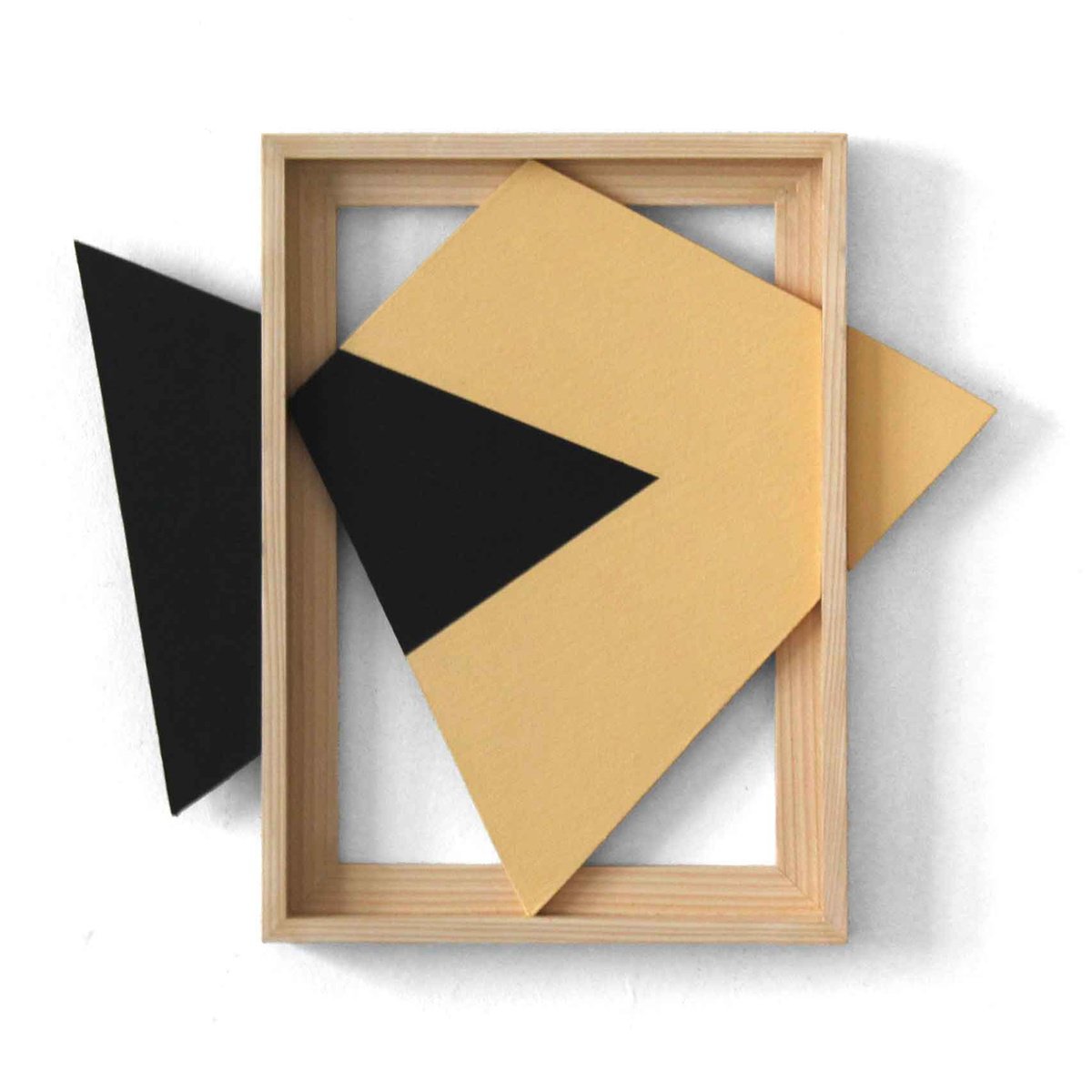 Geometric Abstract Acrylic Painting By Martin Singer, 13 X 11", Ctnq-25, Original Artwork