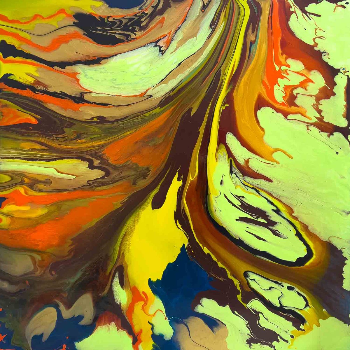 Abstract Acrylic Painting By Km Arts, 31 X 31", Mother Earth, Original Artwork