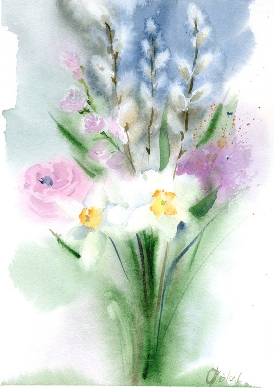 Spring Bouquet with Daffodils