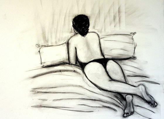 Woman Reclining on a Bed