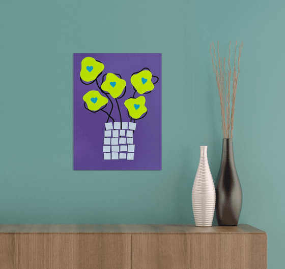 Post-it Petals Whimsical Art