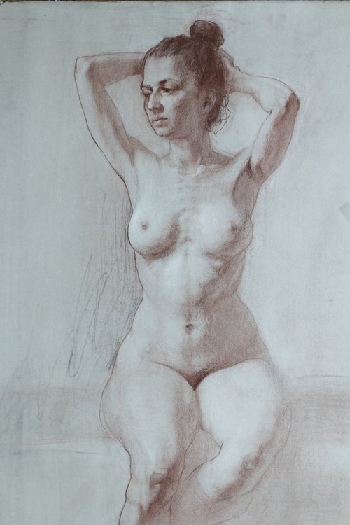 Nude female by Mikhail Solovev