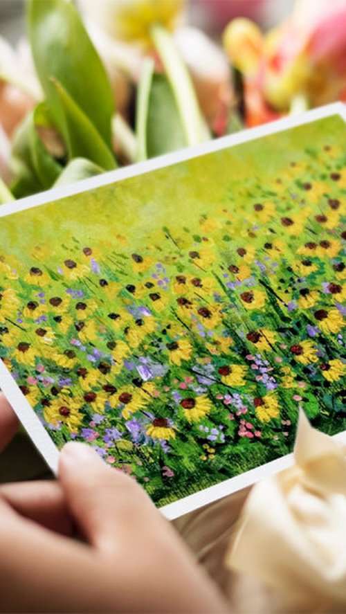 Sunny yellow Coneflowers by Asha Shenoy