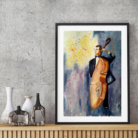 Jazz...Kontrabas painting