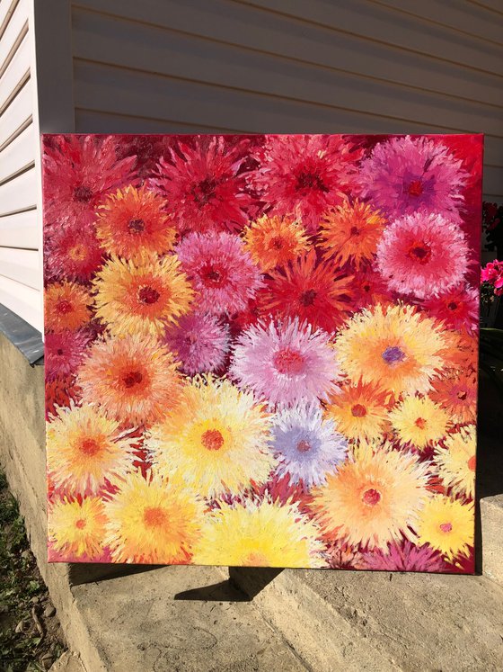 Autumn flower mosaic