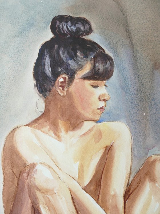 Seated female nude
